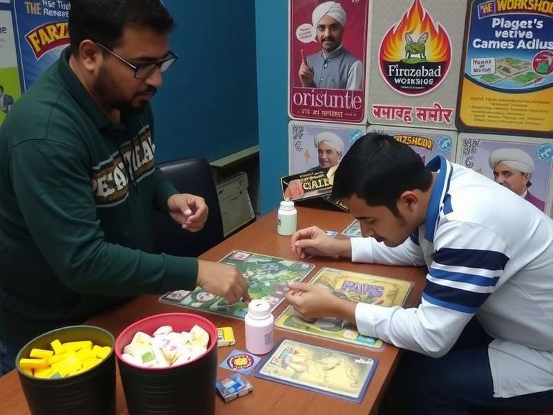Wooden carrom board with striker pieces